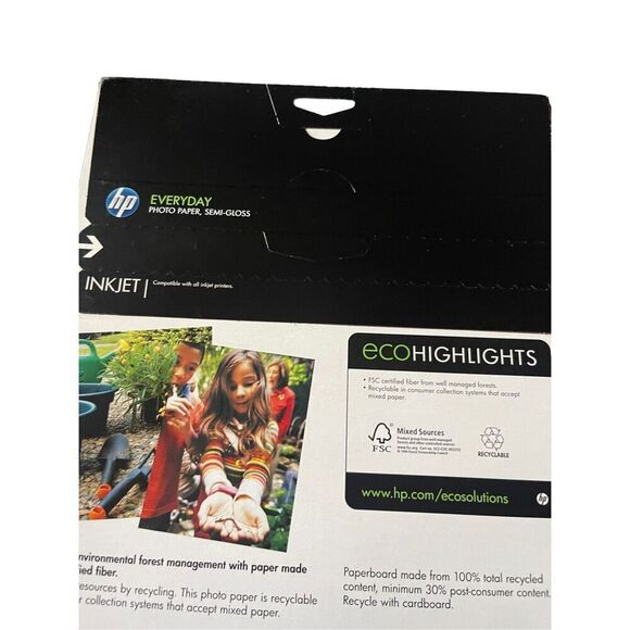 New HP Everyday 25 Sheet Letter 8.5 x 11-Inch Inkjet Semi-Gloss Photo Pape - Picture 2 of 11
